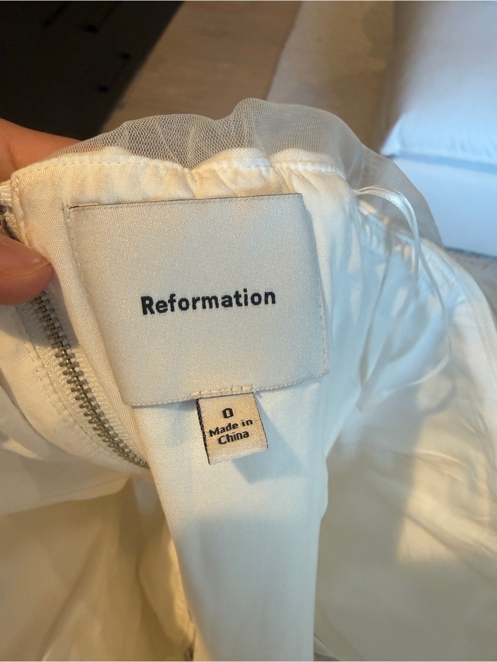 Reformation Beau Gathered Strapless Top - Ivory - Picture 10 of 10